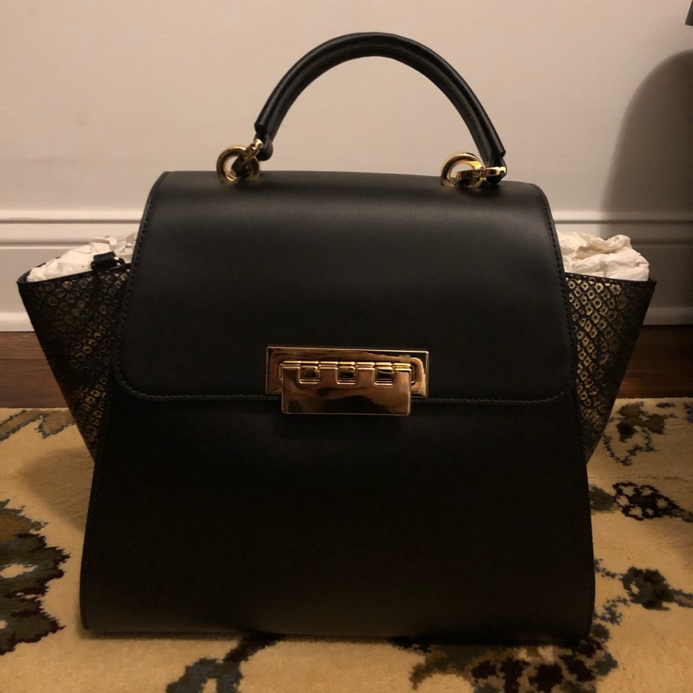 ZAC Zac Posen Eartha Metallic Embossed Satchel